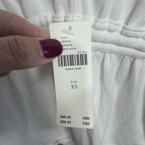 Anthropologie Short Sleeve Waffle Knit Romper NWT small - Picture 6 of 7